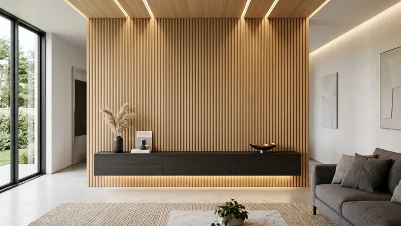 Large-format decorative PVC foil wrapped architectural wall panels