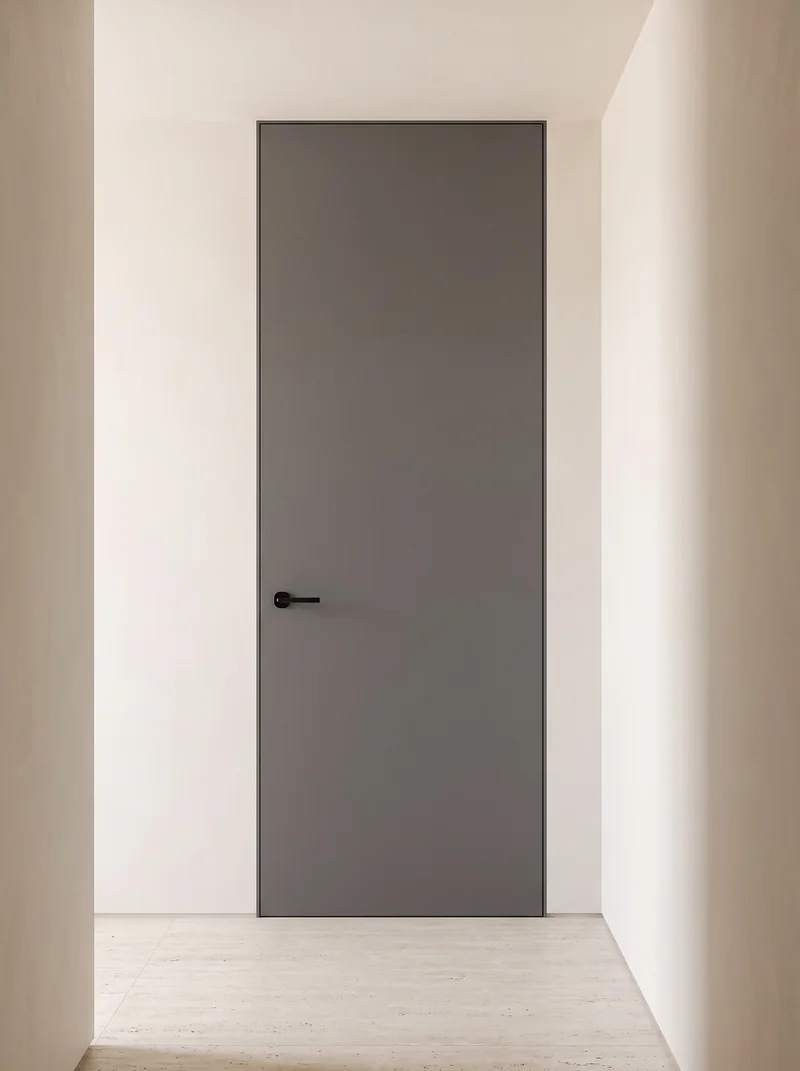 Porte intérieure moderne habillée de film Atlantique