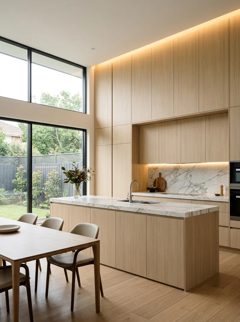 Carona Walnut foil in luxury residential living interior