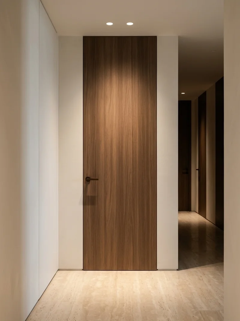 Hertz Walnut foil on high-contrast luxury interior door