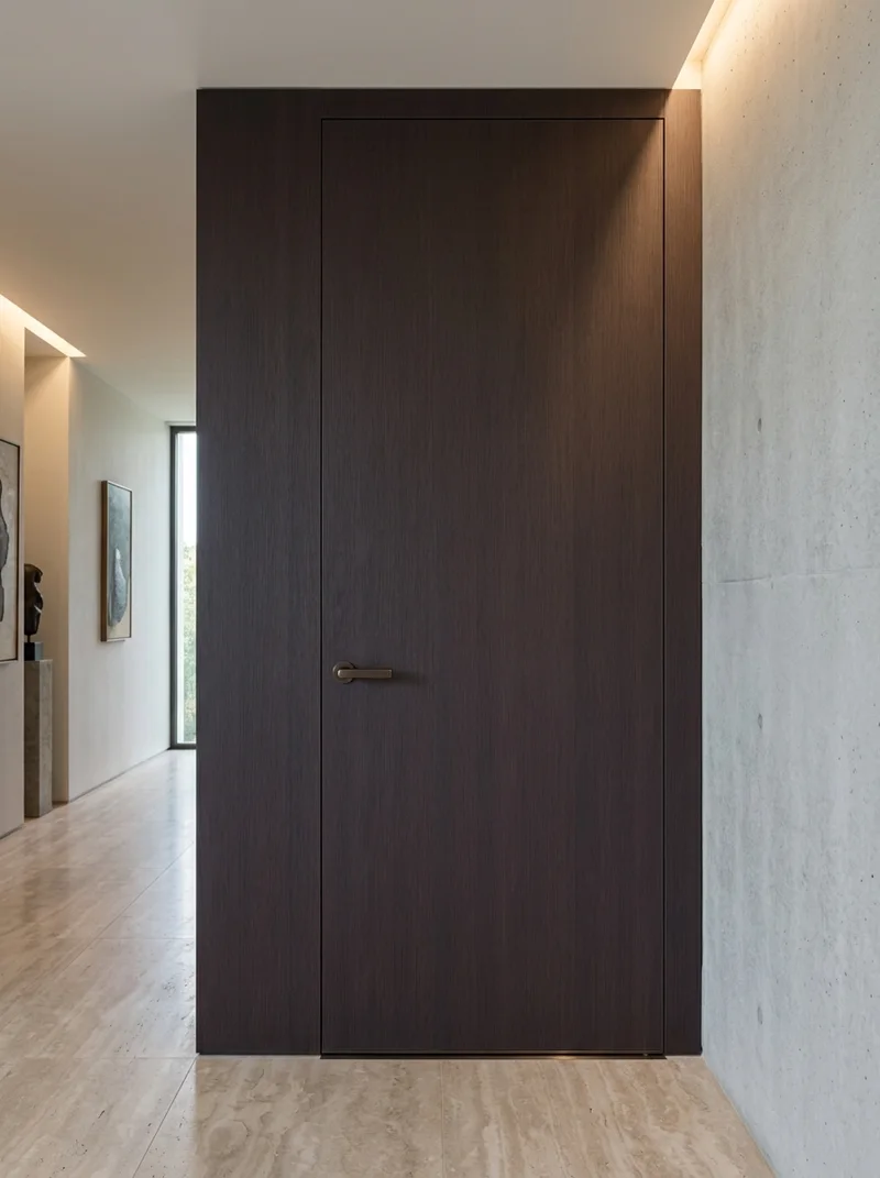 Iron Mahogany foil on executive grand entry door