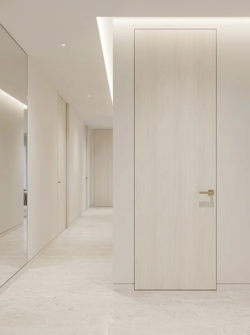 R242-17 foil on textured architectural door