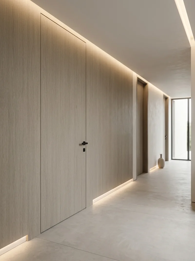 Vintage Oak foil on rustic textured interior door