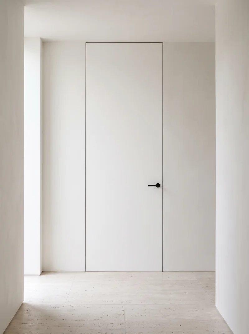Porte intérieure moderne habillée de film Blanc 500